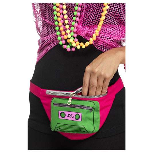 Multicoloured - Front - Smiffys 80s Bum Bag