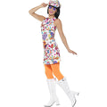 Multicoloured - Lifestyle - Smiffys Womens-Ladies 60s Groovy Chick Costume Set