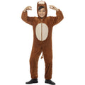 Brown-White - Back - Smiffys Childrens-Kids Monkey Costume