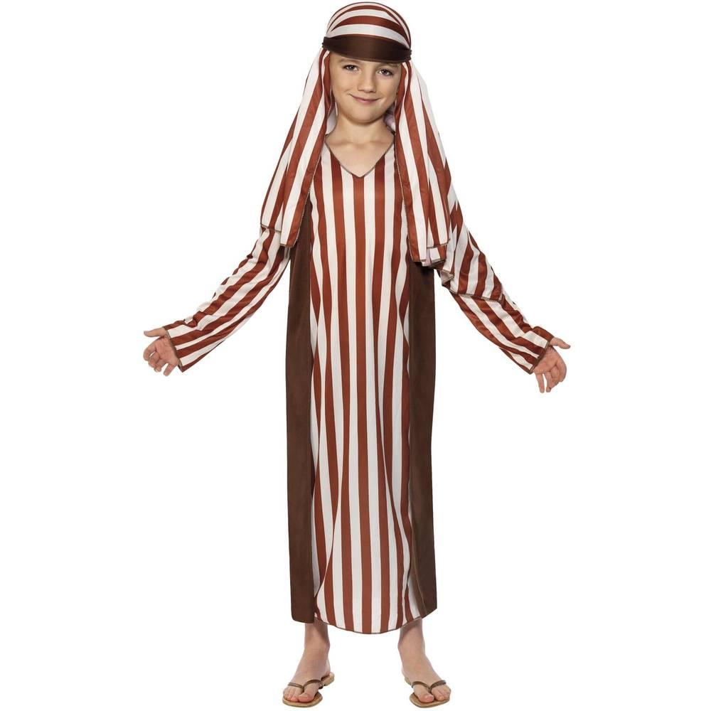 Brown - Back - Smiffys Childrens-Kids Shepherd Costume