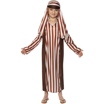 Brown - Back - Smiffys Childrens-Kids Shepherd Costume