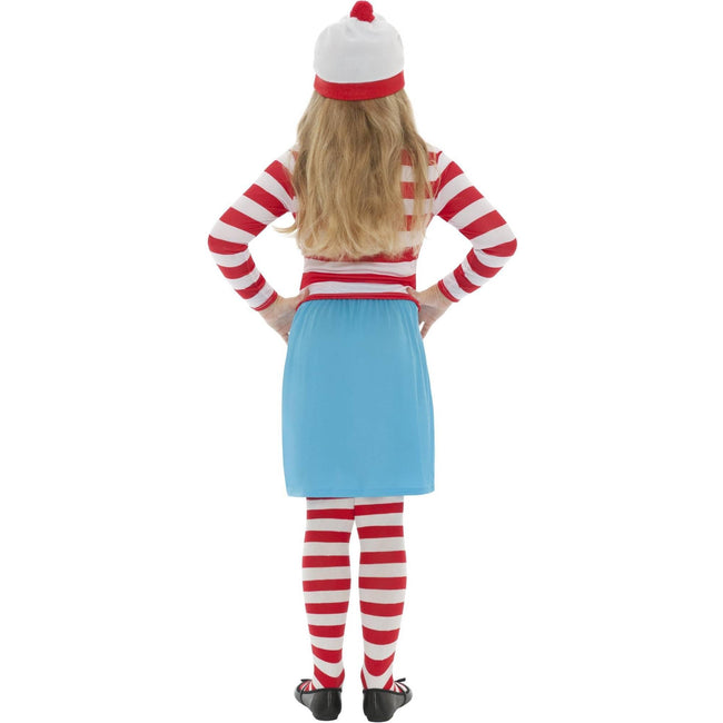 White-Red-Blue - Side - Wheres Wally? Girls Wenda Costume Set