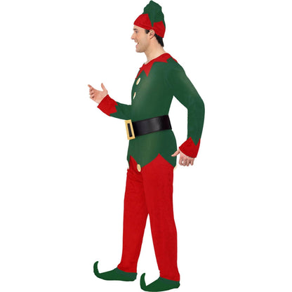 Red-Green - Lifestyle - Smiffys Mens Elf Christmas Costume Set