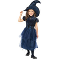 Blue - Back - Smiffys Girls Deluxe Midnight Witch Costume