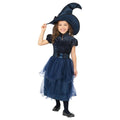 Blue - Front - Smiffys Girls Deluxe Midnight Witch Costume