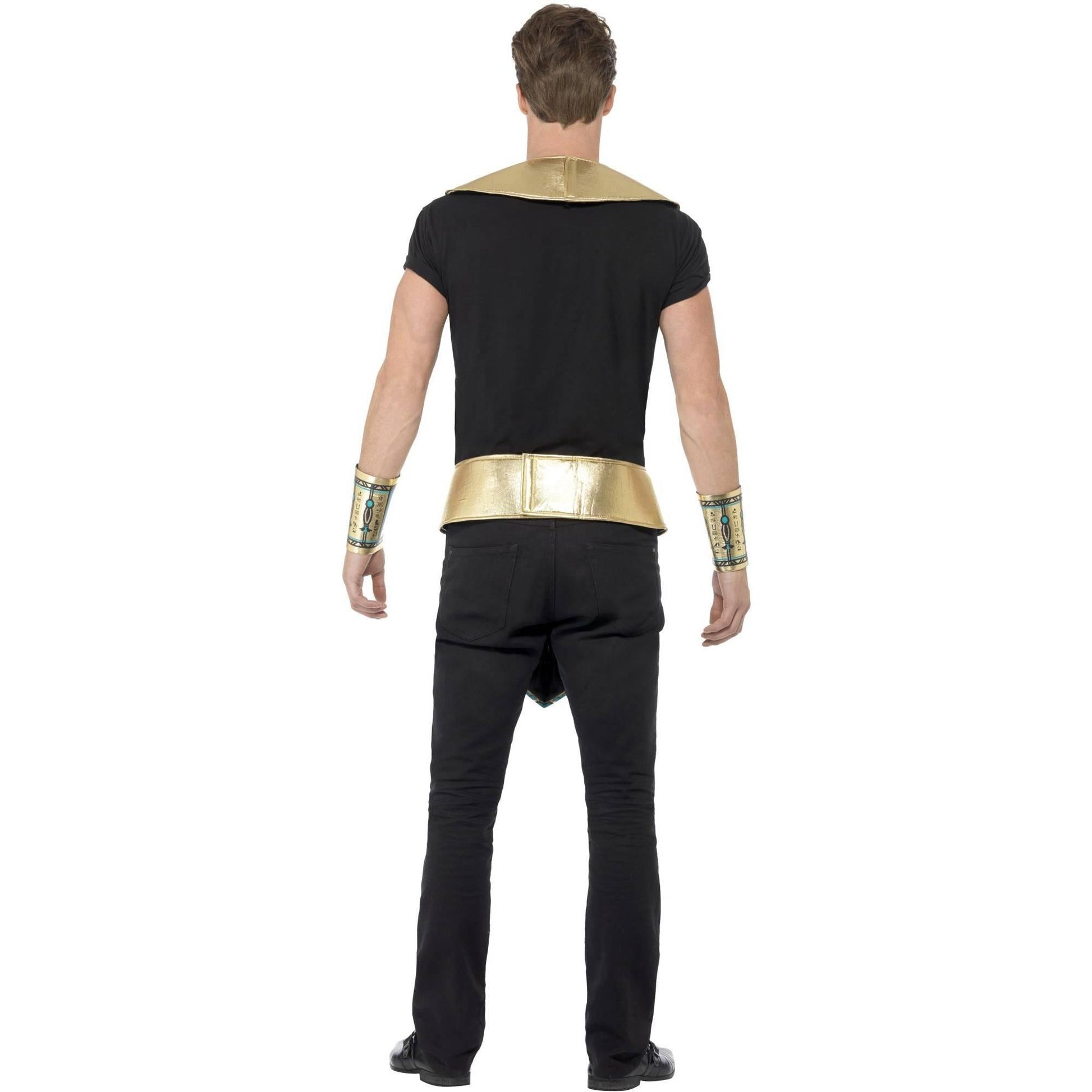 Gold-Blue - Side - Smiffys Unisex Adult Egyptian Costume Accessory Set