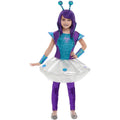 Aqua-Silver-Purple - Back - Smiffys Girls Alien Costume Set