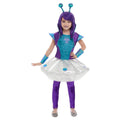 Aqua-Silver-Purple - Front - Smiffys Girls Alien Costume Set