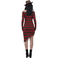 Red-Black - Side - A Nightmare On Elm Street Womens-Ladies Freddy Krueger Costume Dress