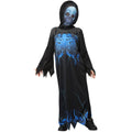 Black-Blue - Lifestyle - Smiffys Childrens-Kids Midnight Skeleton Reaper Costume