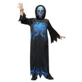 Black-Blue - Front - Smiffys Childrens-Kids Midnight Skeleton Reaper Costume