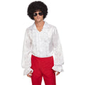 White - Side - Smiffys Mens 60s Ruffled Shirt