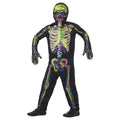 Black-Green - Front - Smiffys Childrens-Kids Skeleton Glow In The Dark Costume Set