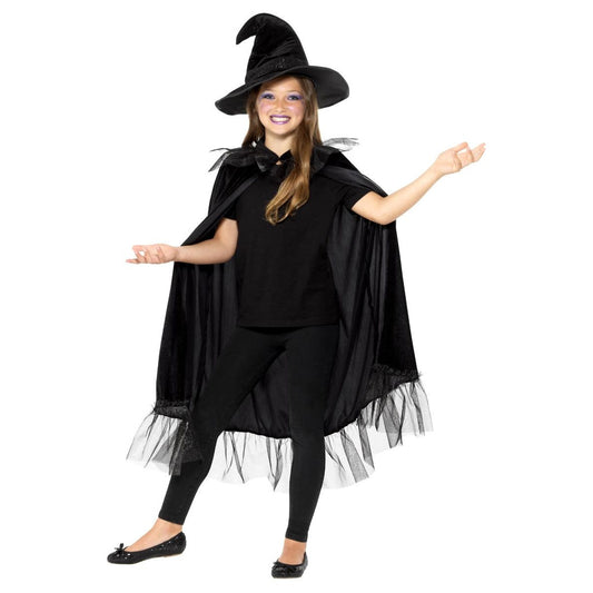 Black - Front - Smiffys Childrens-Kids Witch Sparkly Costume Accessory Set