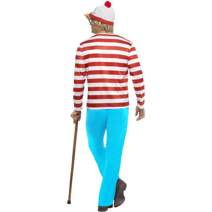 White-Blue-Red - Side - Wheres Wally? Mens Costume Set