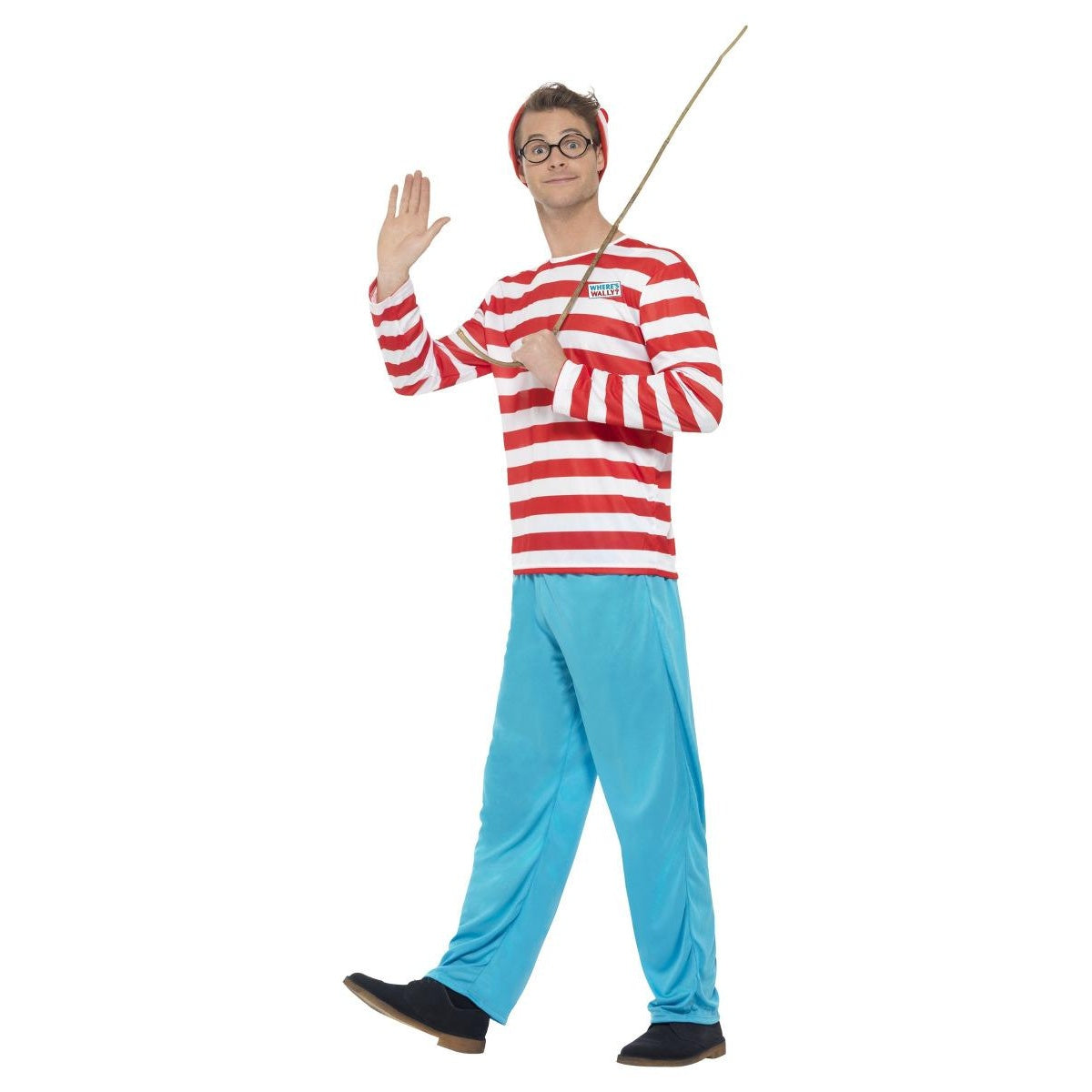 White-Blue-Red - Front - Wheres Wally? Mens Costume Set