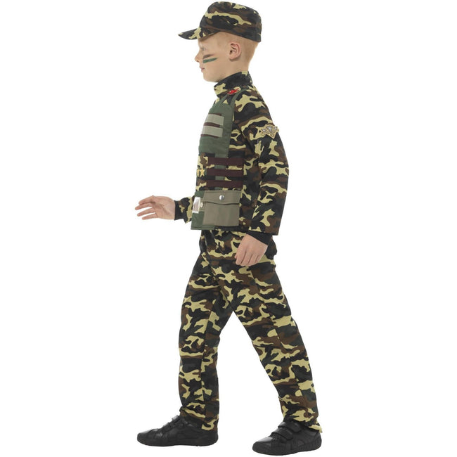 Green - Lifestyle - Smiffys Boys Military Camo Costume Set
