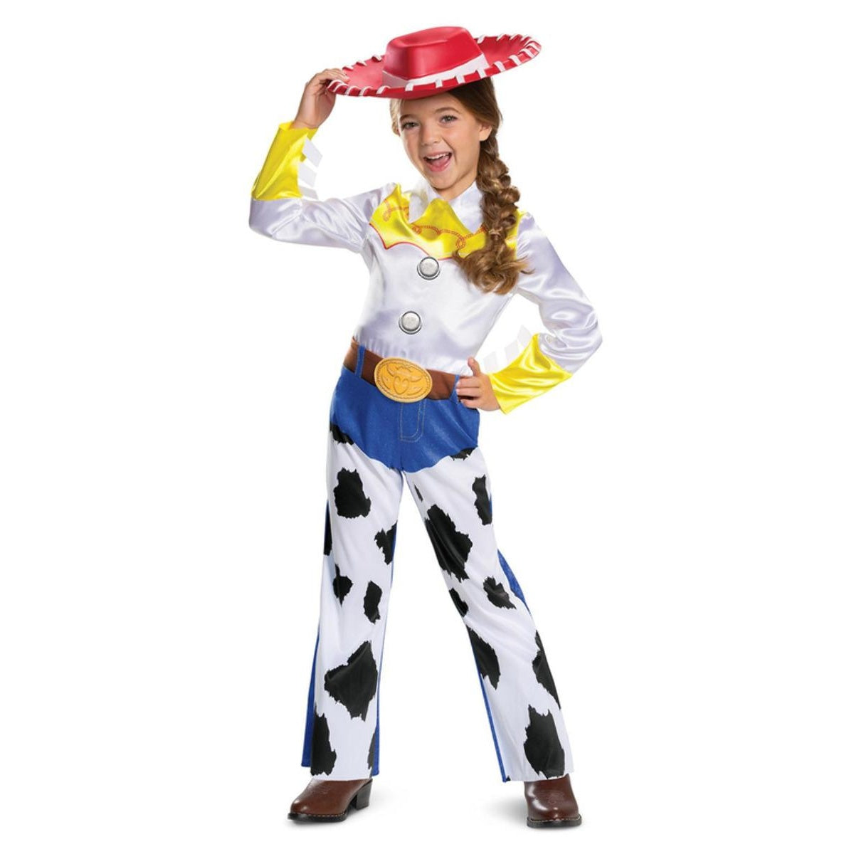 Multicoloured - Front - Toy Story 4 Girls Jessie Costume Set