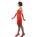 Red - Lifestyle - Smiffys Womens-Ladies Flapper Costume Set