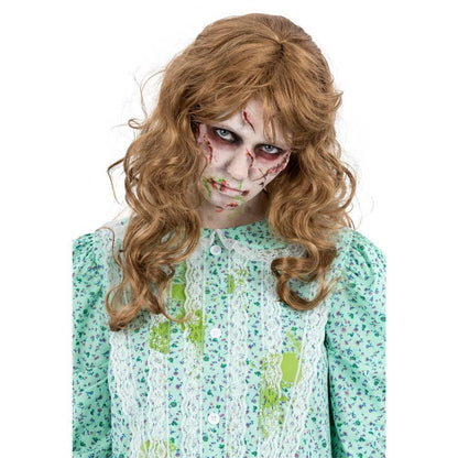 Gold - Back - The Exorcist Womens-Ladies Regan Wig