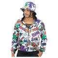 Multicoloured - Front - Smiffys Unisex Adult 90s Hip Hop Graffiti Jacket
