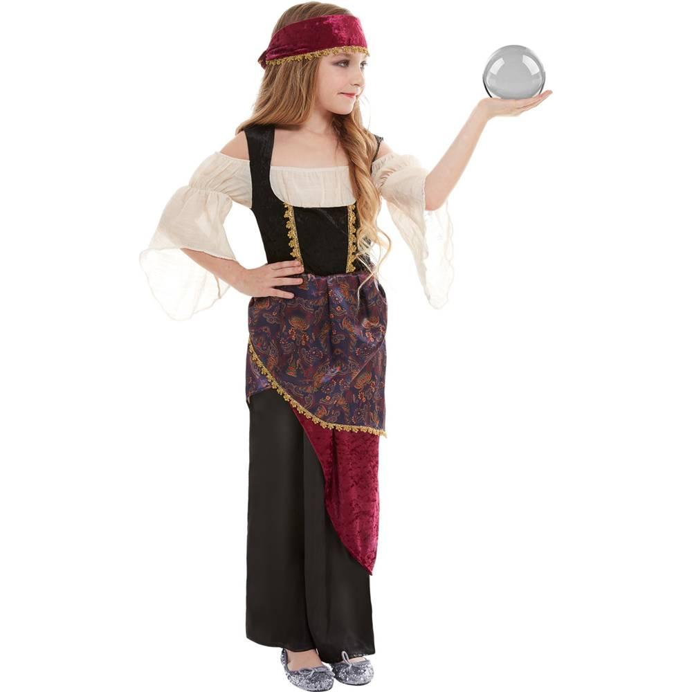 Multicoloured - Side - Smiffys Girls Deluxe Fortune Teller Costume Set