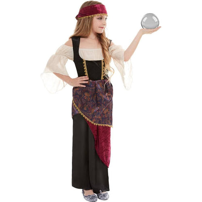Multicoloured - Side - Smiffys Girls Deluxe Fortune Teller Costume Set