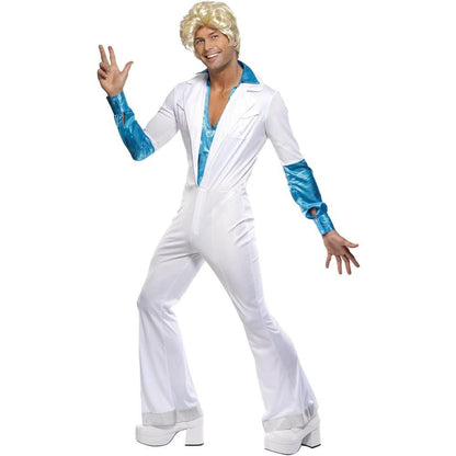 White - Back - Smiffys Mens Disco Costume