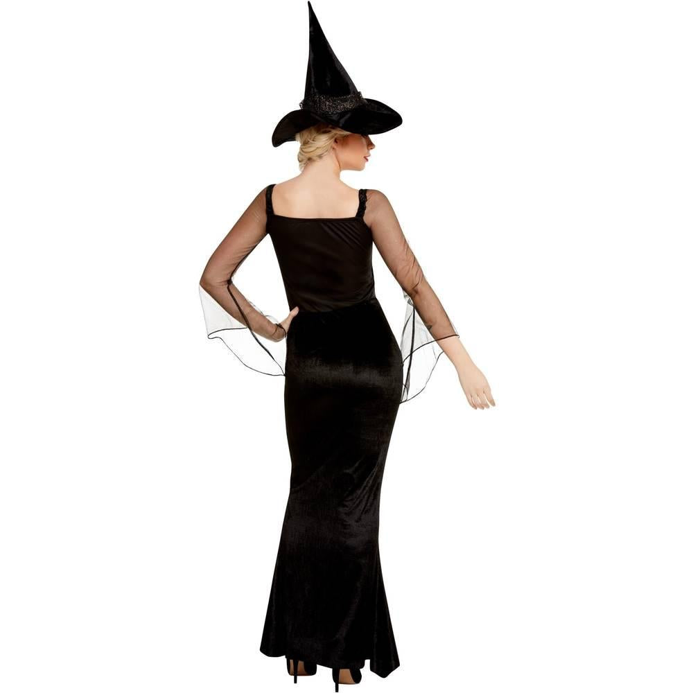 Black - Side - Smiffys Womens-Ladies Glam Witch Costume Set