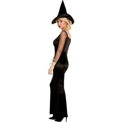 Black - Lifestyle - Smiffys Womens-Ladies Glam Witch Costume Set