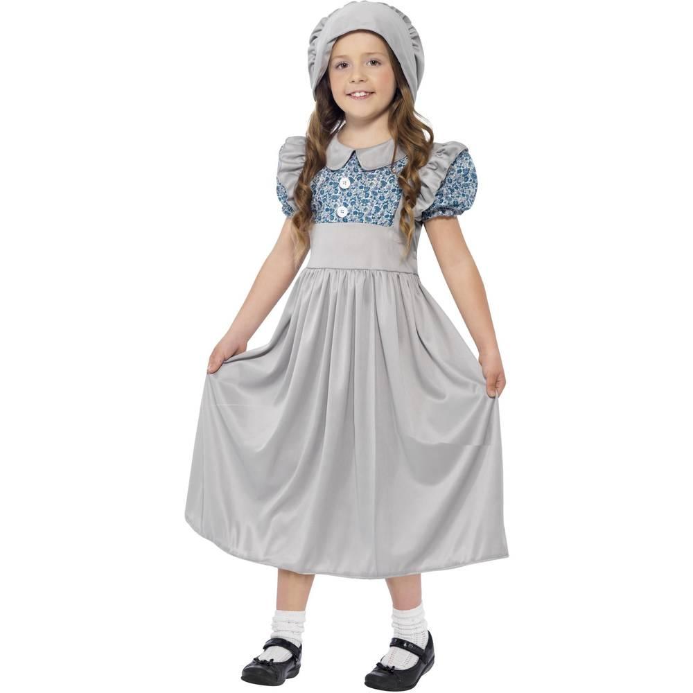 Grey - Back - Smiffys Girls Victorian Schoolgirl Costume