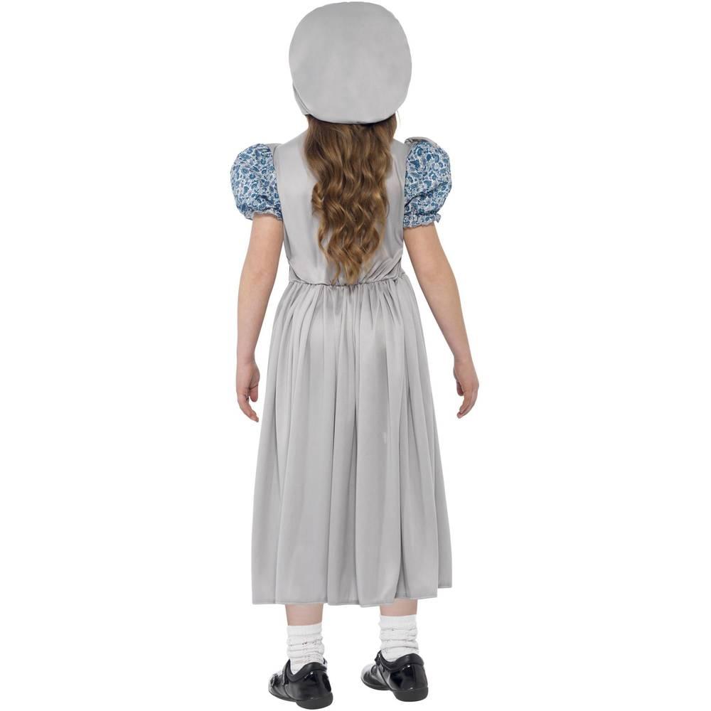 Grey - Side - Smiffys Girls Victorian Schoolgirl Costume