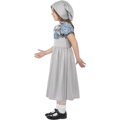 Grey - Lifestyle - Smiffys Girls Victorian Schoolgirl Costume