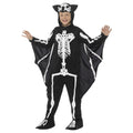Black-White - Front - Smiffys Childrens-Kids Bat Skeleton Costume