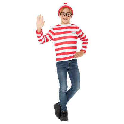 White-Red - Front - Wheres Wally? Childrens-Kids Costume Set
