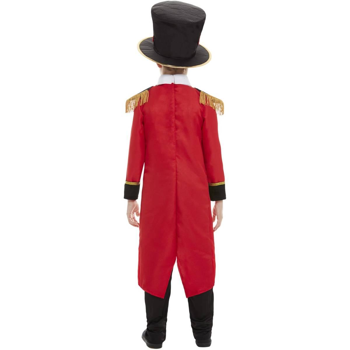 Red-Black - Side - Smiffys Childrens-Kids Deluxe Ringmaster Costume Set