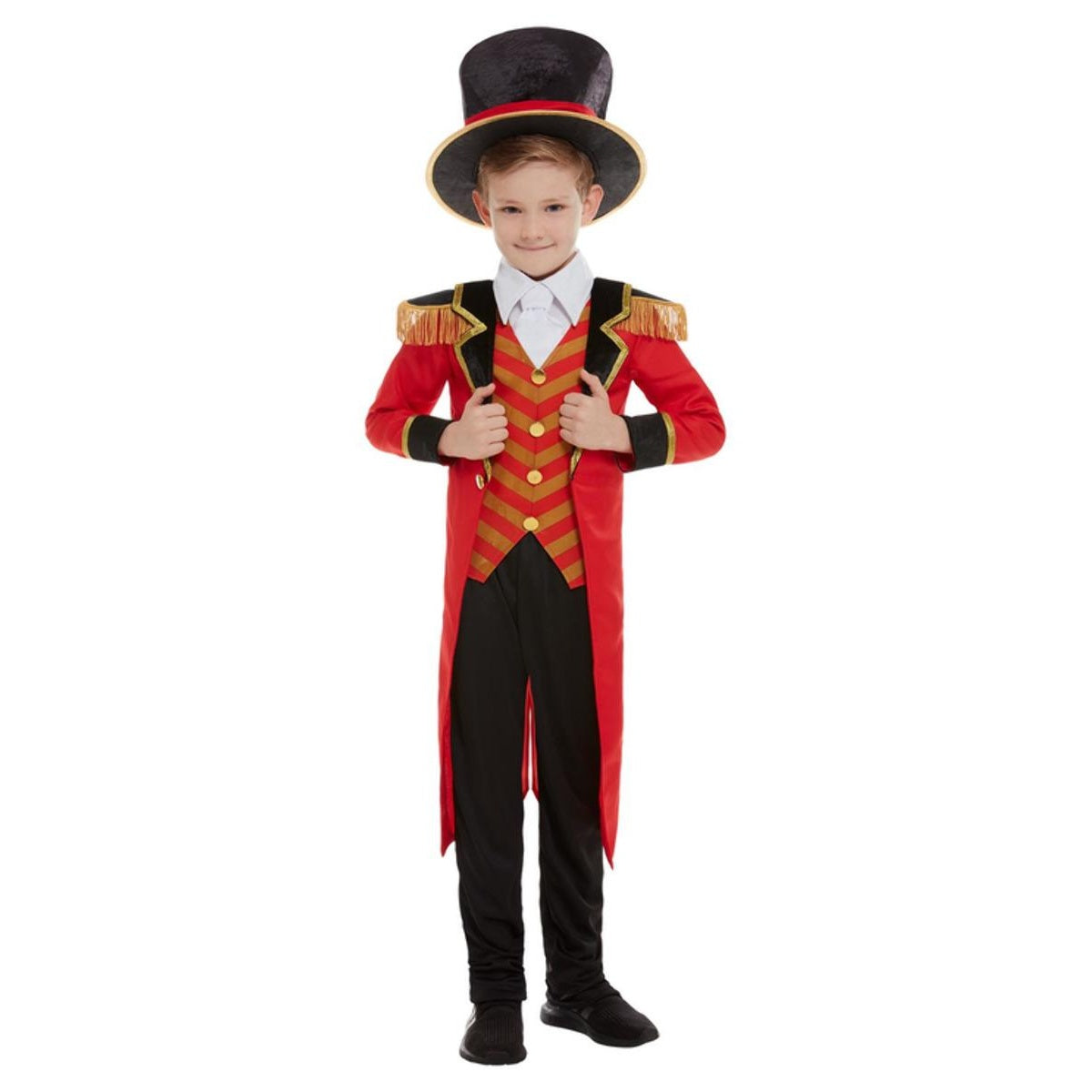 Red-Black - Front - Smiffys Childrens-Kids Deluxe Ringmaster Costume Set