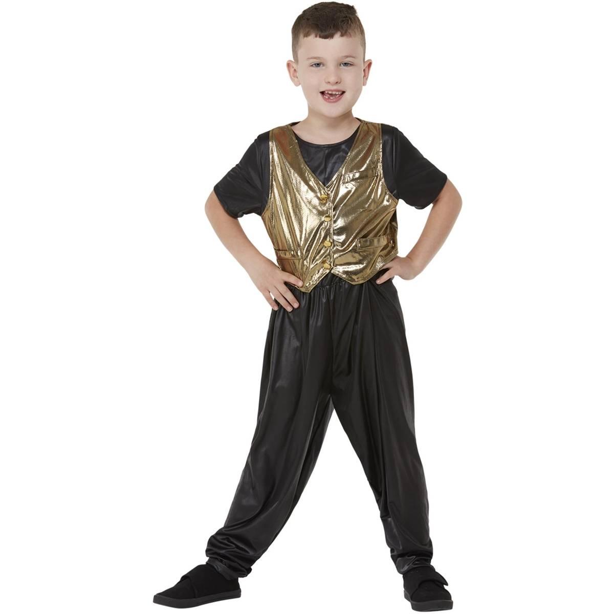 Smiffys Lost Boys David Costume For Men - Includes Coat With Collar & Wig, Size Fits Chest 46-48", Black
