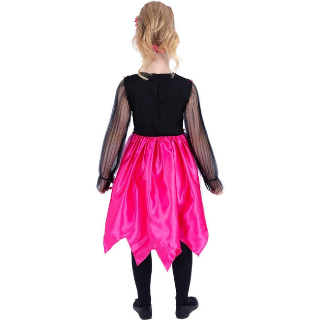 Multicoloured - Side - Smiffys Girls Pom Pom Day Of The Dead Costume