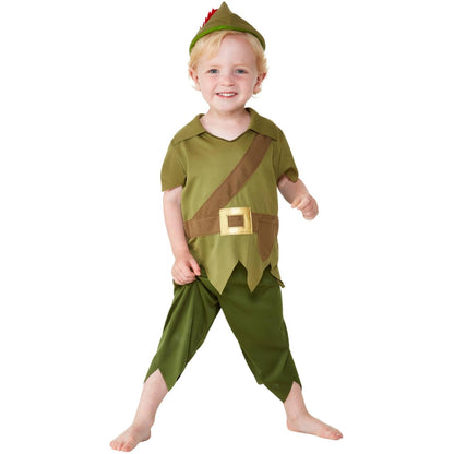 Green-Brown - Back - Robin Hood Childrens-Kids Costume Set