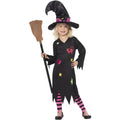 Black-Pink - Back - Smiffys Girls Cinder Halloween Witch Costume Set