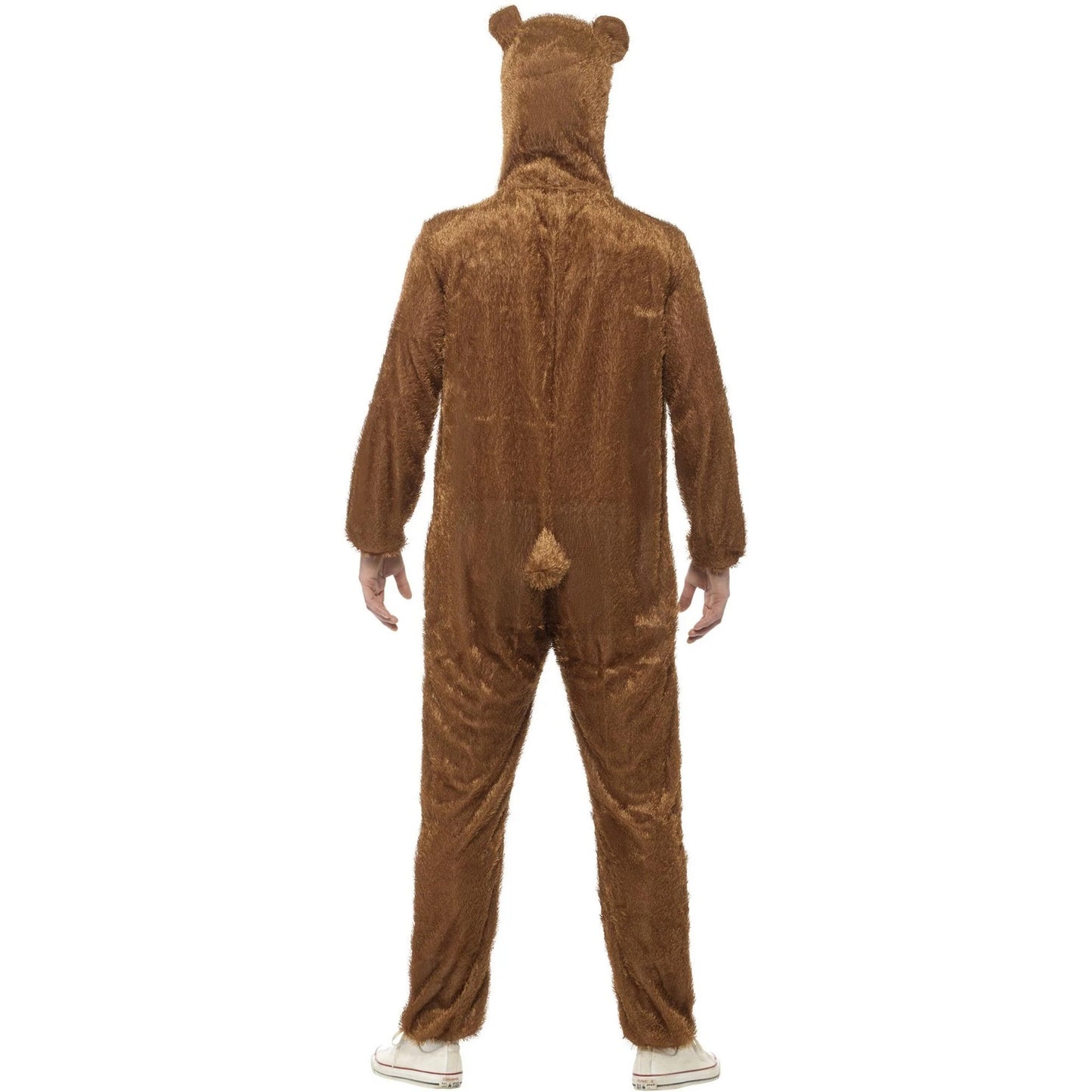 Brown - Back - Smiffys Unisex Adult Bear Bodysuit