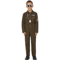Green - Back - Top Gun: Maverick Boys Aviator Costume Jumpsuit