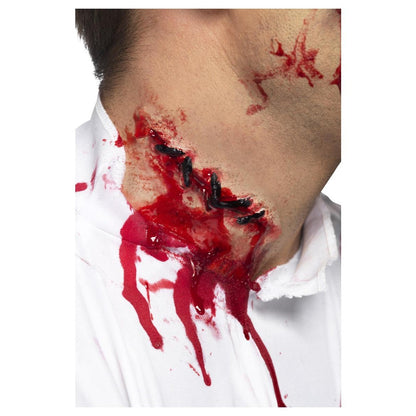 Red-Beige - Front - Smiffys Stitches Scar Latex Costume Make-Up