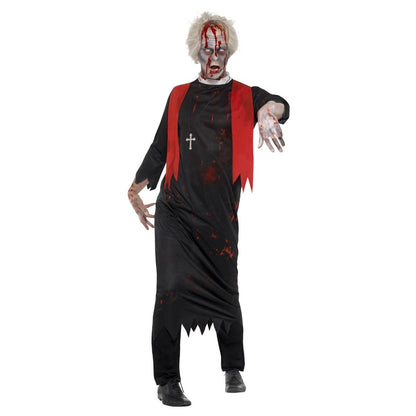 Black - Front - Smiffys Mens Zombie High Priest Costume