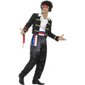 Black - Side - Smiffys Mens 80s New Romantic Costume Set