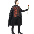 Black-Red-Silver - Side - Smiffys Mens Dark Opera Masquerade Costume Set