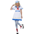 White-Blue - Front - Smiffys Womens-Ladies High Seas Sailor Costume