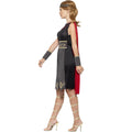 Black-Red - Side - Smiffys Womens-Ladies Roman Warrior Costume Set