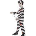 White-Black-Red - Lifestyle - Smiffys Childrens-Kids Zombie Convict Costume Set